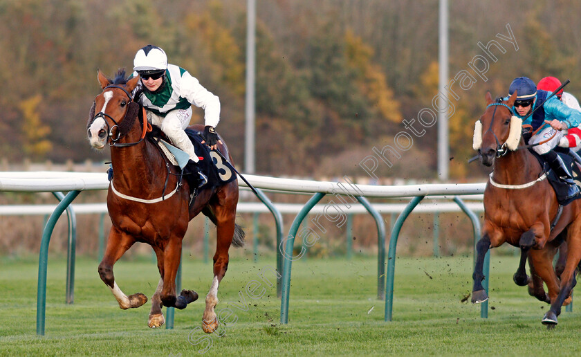 Gordonstoun-0002 
 GORDONSTOUN (Cieren Fallon) wins The Best Odds Guaranteed At Mansionbet Nursery
Nottingham 4 Nov 2020 - Pic Steven Cargill / Racingfotos.com