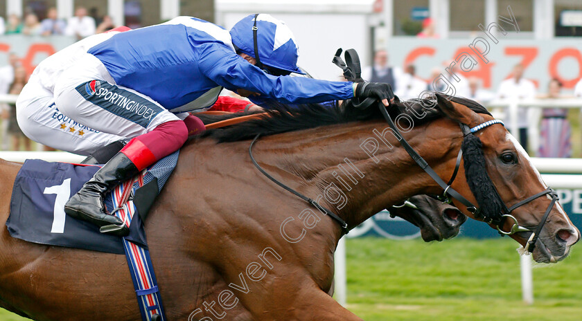 Harrovian-0004 
 HARROVIAN (Frankie Dettori) wins The Hilton Garden Inn Doncaster Conditions Stakes
Doncaster 9 Sep 2021 - Pic Steven Cargill / Racingfotos.com