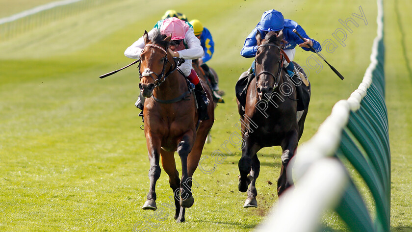 Purser-0004 
 PURSER (left, Frankie Dettori) beats SYMBOLIZATION (right) in The British EBF bet365 Conditions Stakes Newmarket 17 Apr 2018 - Pic Steven Cargill / Racingfotos.com