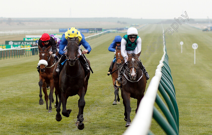 Solid-Stone-0002 
 SOLID STONE (left, Ryan Moore) beats WAR TIGER (right) in The bet365 Handicap
Newmarket 16 Apr 2019 - Pic Steven Cargill / Racingfotos.com