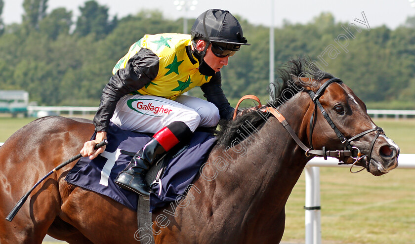 Aussie-Stormer-0005 
 AUSSIE STORMER (Shane Kelly) wins The Visit attheraces.com Novice Stakes
Wolverhampton 11 Aug 2020 - Pic Steven Cargill / Racingfotos.com