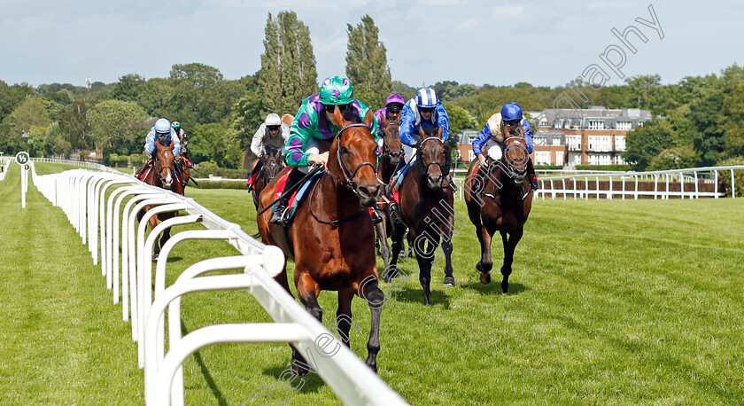 Prague-0004 
 PRAGUE (Jack Gilligan) wins The Darley British EBF Maiden Stakes
Sandown 15 Jun 2024 - Pic Steven Cargill / Racingfotos.com