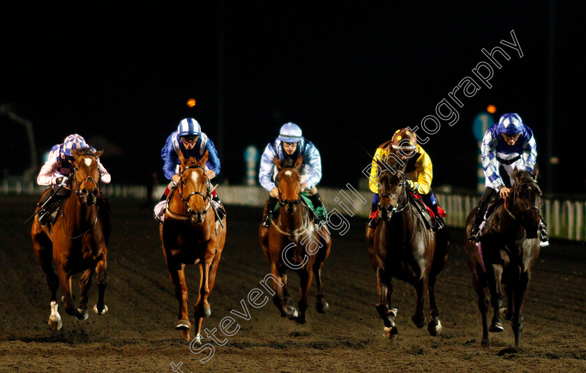 Au-Clair-De-Lune-0001 
 AU CLAIR DE LUNE (2nd right, Benoit de la Sayette) beats NO NAY BELLA (right) ELTHAM PALACE (left) GHUMAMA (2nd left) and TUNDRA (centre) in The Unibet 3 Uniboosts A Day Fillies Handicap
Kempton 31 Mar 2021 - Pic Steven Cargill / Racingfotos.com