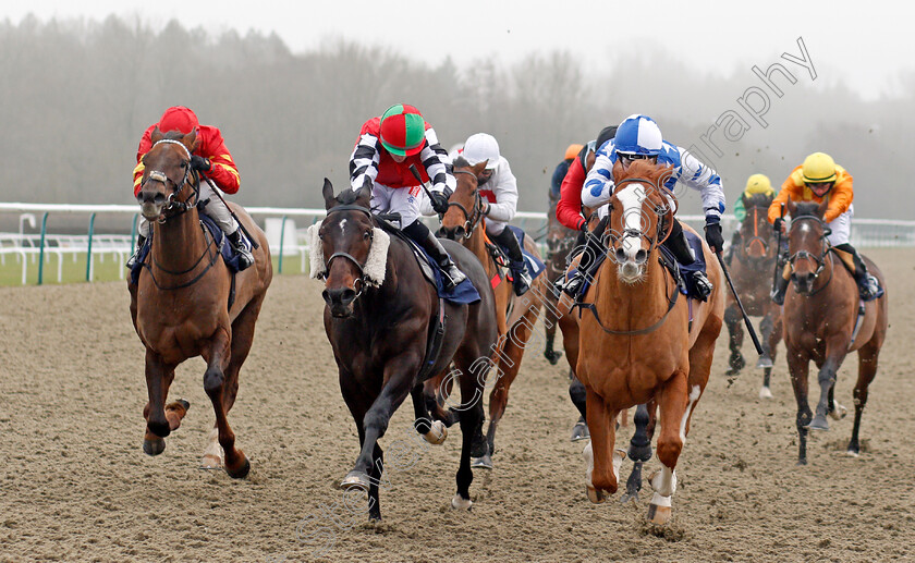 Party-Island-0002 
 PARTY ISLAND (right, George Bass) beats SUBLIMINAL (centre) and EL CONQUISTADOR (left) in The Heed Your Hunch At Betway Handicap
Lingfield 9 Jan 2021 - Pic Steven Cargill / Racingfotos.com