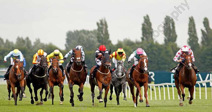 Spanish-Star-0001 
 SPANISH STAR (right, David Probert) beats FIREPOWER (red cap) SIYATA (pink cap) and FANGORN (blue cap) in The Download The BetVictor App Handicap
Newbury 13 Aug 2021 - Pic Steven Cargill / Racingfotos.com