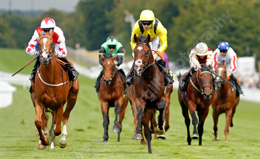 Marbaan-0006 
 MARBAAN (right, Jamie Spencer) beats HOLLOWAY BOY (left) in The Japan Racing Association Vintage Stakes
Goodwood 26 Jul 2022 - Pic Steven Cargill / Racingfotos.com