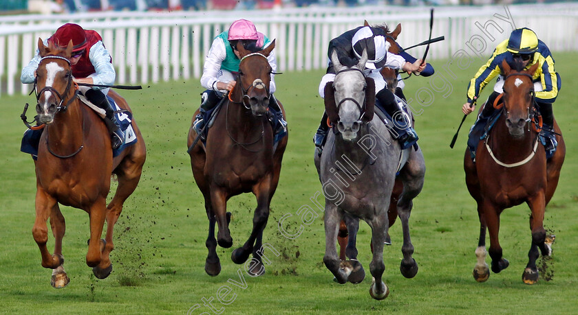 Mistressofillusion-0005 
 MISTRESSOFILLUSION (2nd right, Rossa Ryan) beats QUEEN EMMA (left) CHERRY (2nd left) and THERE'S THE DOOR (right) in The British EBF Ruby Anniversary Premier Fillies Handicap
Doncaster 15 Sep 2023 - Pic Steven Cargill / Racingfotos.com