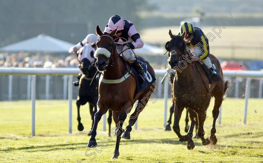 Overtrumped-0003 
 OVERTRUMPED (Hayley Turner) wins The Fly London Southend Airport To Prague Handicap
Newmarket 10 Aug 2018 - Pic Steven Cargill / Racingfotos.com