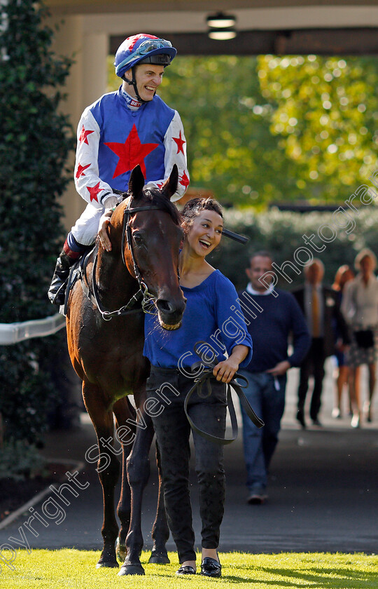 Great-Hall-0009 
 GREAT HALL (Fran Berry) after The Victoria Racing Club Handicap Ascot 8 Sep 2017 - Pic Steven Cargill / Racingfotos.com