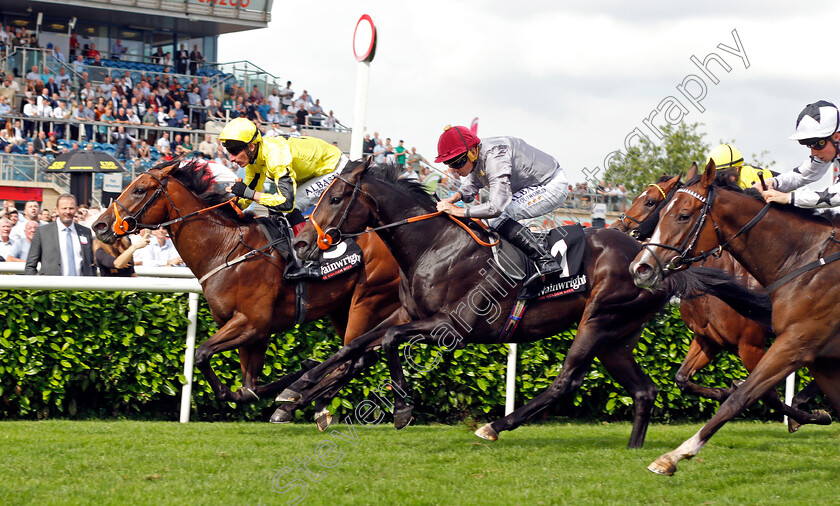 Caturra-0005 
 CATURRA (left, Adam Kirby) beats ARMOR (centre) in The Wainwright Flying Childers Stakes
Doncaster 10 Sep 2021 - Pic Steven Cargill / Racingfotos.com