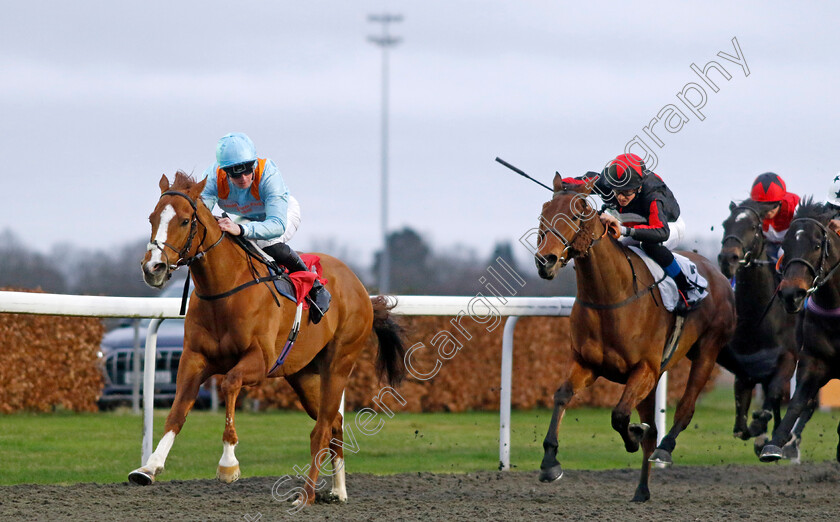 How-Impressive-0004 
 HOW IMPRESSIVE (Brandon Wilkie) beats PLASTIC PADDY (right) in The Unibet More Boosts In More Races Apprentice Handicap
Kempton 14 Feb 2024 - Pic Steven Cargill / Racingfotos.com