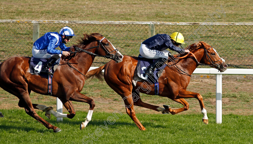 Crystal-Pegasus-0006 
 CRYSTAL PEGASUS (Ryan Moore) beats NASRAAWY (left) in The Sky Sports Racing HD Virgin 535 Handicap
Yarmouth 17 Sep 2020 - Pic Steven Cargill / Racingfotos.com