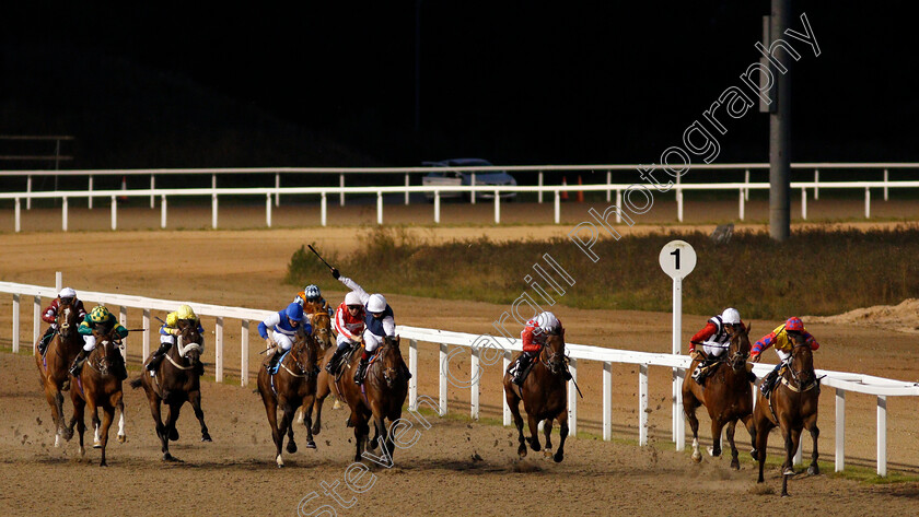 Extrodinair-0001 
 EXTRODINAIR (right, Daniel Muscutt) beats CRY HAVOC (left) in The tote.co.uk Now Never Beaten By SP Handicap
Chelmsford 22 Aug 2020 - Pic Steven Cargill / Racingfotos.com