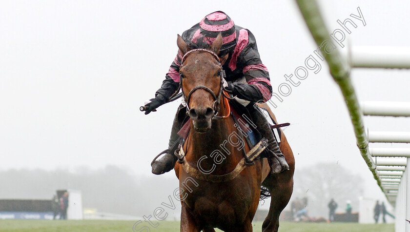 Nayati-0005 
 NAYATI (Wayne Hutchinson) wins The Horse Comes First Juvenile Hurdle Ascot 20 Jan 2018 - Pic Steven Cargill / Racingfotos.com