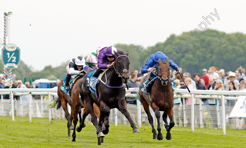 Cuban-Thunder-0005 
 CUBAN THUNDER (Kevin Stott) beats IMPRESSIVE ACT (right) in The Frank Whittle Partnership ebfstallions.com Maiden Stakes
York 18 May 2023 - Pic Steven Cargill / Racingfotos.com