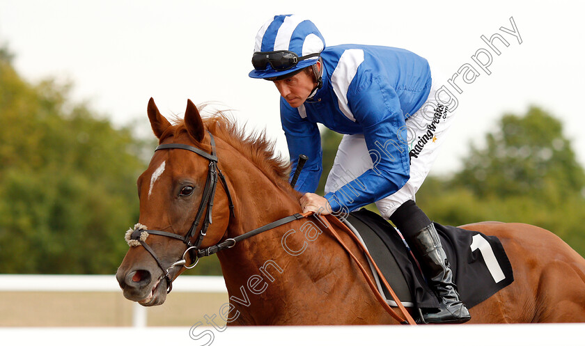 Moyassar-0001 
 MOYASSAR (Jim Crowley) before winning The Hop House 13 Novice Stakes
Chelmsford 24 Jul 2018 - Pic Steven Cargill / Racingfotos.com