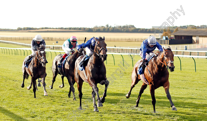 Mountain-Hunter-0001 
 MOUNTAIN HUNTER (right, Oisin Murphy) beats LOXLEY (left) in The Mukhadram Godolphin Stakes
Newmarket 27 Sep 2019 - Pic Steven Cargill / Racingfotos.com