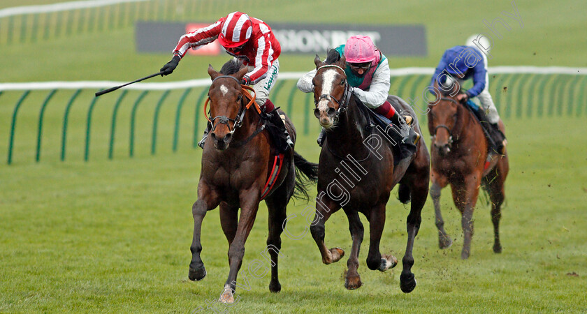 Haveyoumissedme-0005 
 HAVEYOUMISSEDME (left, Andrew Mullen) beats SIDE SHOT (right) in The Bet In-Play At Mansionbet Nursery
Newmarket 31 Oct 2020 - Pic Steven Cargill / Racingfotos.com