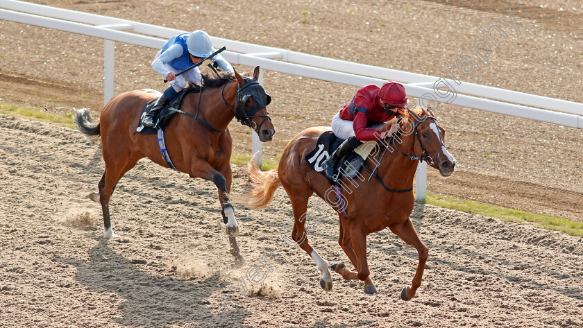 Sheila-0003 
 SHEILA (James Doyle) beats SACRE BLEU (left) in The tote.co.uk Free Streaming Every Uk Race Handicap Div2
Chelmsford 20 Sep 2020 - Pic Steven Cargill / Racingfotos.com