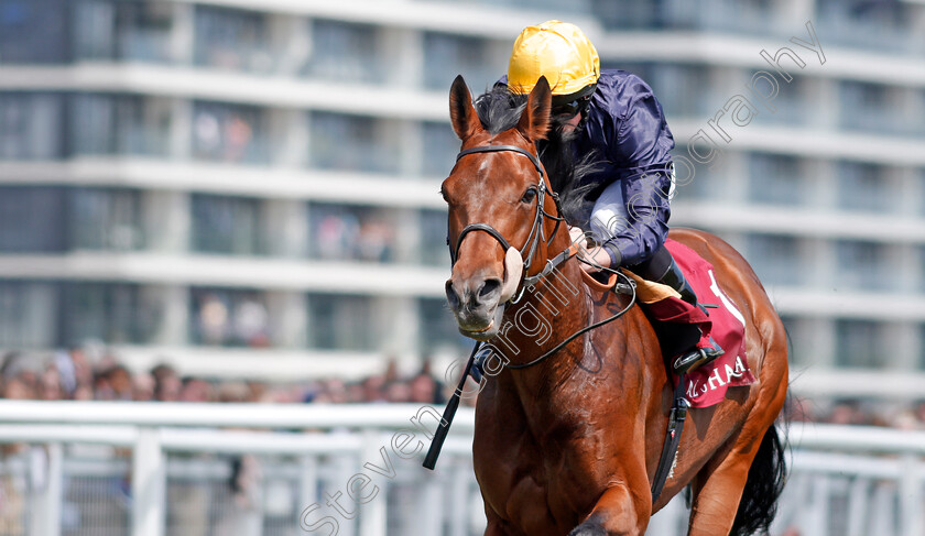 Crystal-Ocean-0004 
 CRYSTAL OCEAN (Ryan Moore) wins The Al Rayyan Stakes Newbury 19 May 2018 - PIc Steven Cargill / Racingfotos.com