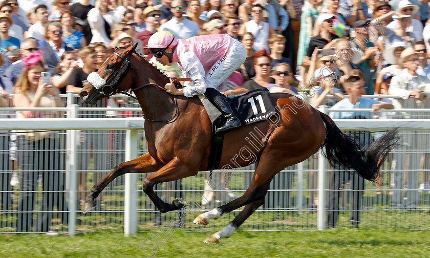 Topanga-0002 
 TOPANGA (Adrie de Vries) wins The Wackenhut Fillies Cup (Listed Race)
Baden-Baden 31 Aug 2024 - Pic Steven Cargill / Racingfotos.com