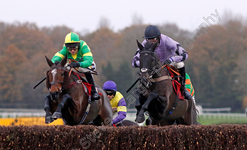 Midnight-Mary-and-Huelgoat-0001 
 MIDNIGHT MARY (left, Tom Cannon) with HUELGOAT (right, Harry Cobden)
Sandown 8 Dec 2023 - Pic Steven Cargill / Racingfotos.com