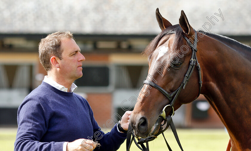 Blue-Point-0002 
 BLUE POINT and Charlie Appleby
Moulton Paddocks, Newmarket 28 Jun 2019 - Pic Steven Cargill / Racingfotos.com