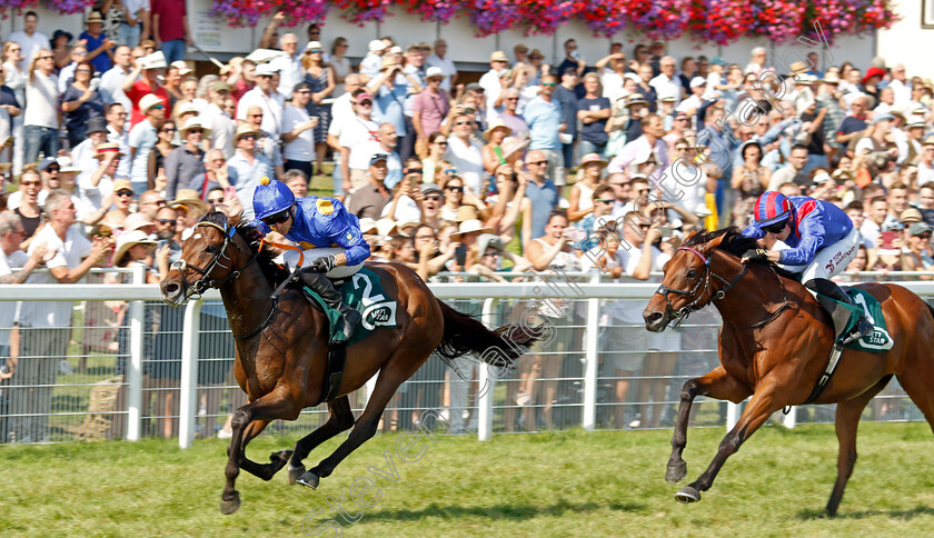 Fantastic-Moon-0005 
 FANTASTIC MOON (Rene Piechulek) beats DUBAI HONOUR (right) in The Wettstar.de 154. Grosser Preis Von Baden
Baden Baden 1 Sep 2024 - Pic Steven Cargill / Racingfotos.com