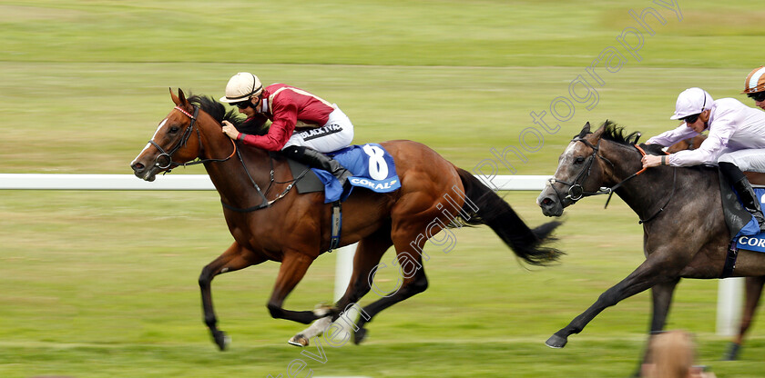 Kurious-0002 
 KURIOUS (Harry Bentley) wins The Coral Charge
Sandown 6 Jul 2019 - Pic Steven Cargill / Racingfotos.com