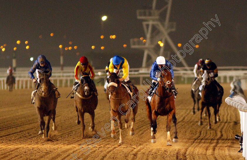 Don t-Give-Up-0005 
 DON'T GIVE UP (Gerald Mosse) beats SALTARIN DUBAI (yellow) in The EGA Potlines Trophy Handicap Meydan 25 Jan 2018 - Pic Steven Cargill / Racingfotos.com