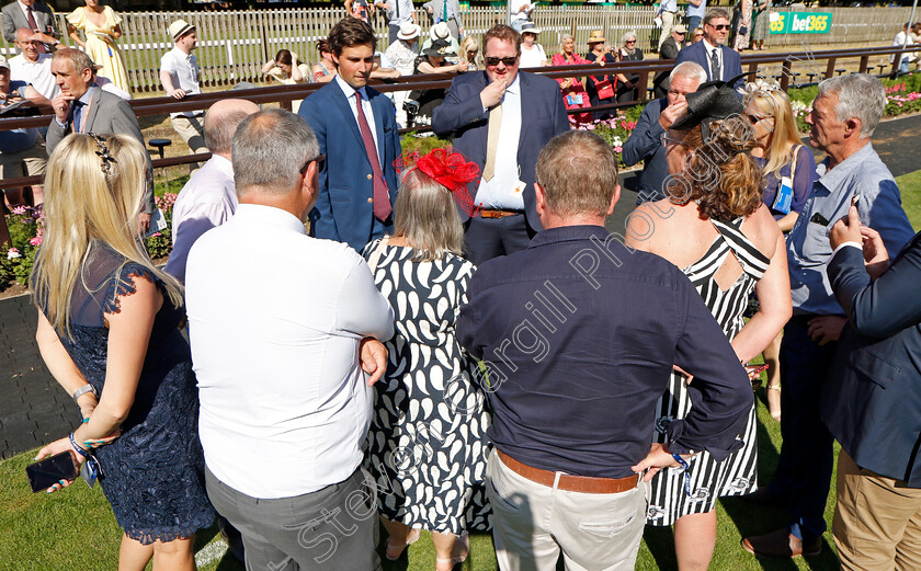 Artorius-0007 
 Sam Freedman debrief with connections after ARTORIUS finished 3rd in The Darley July Cup
Newmarket 9 Jul 2022 - Pic Steven Cargill / Racingfotos.com