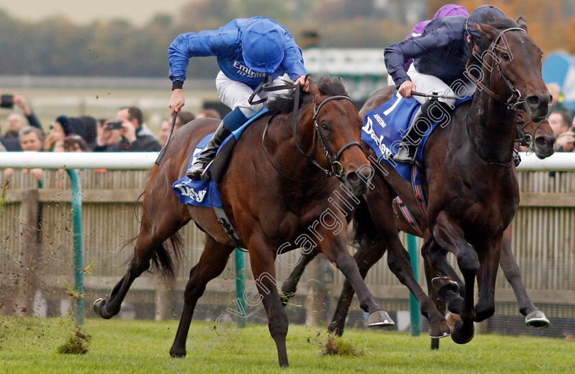 Pinatubo-0004 
 PINATUBO (left, William Buick) beats ARIZONA (right) in The Darley Dewhurst Stakes
Newmarket 12 Oct 2019 - Pic Steven Cargill / Racingfotos.com