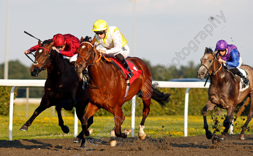 Noisy-Night-0004 
 NOISY NIGHT (Richard Kingscote) beats BLUEBERRY HILL (left) in The Unibet British Stallion Studs EBF Novice Stakes
Kempton 4 Aug 2021 - Pic Steven Cargill / Racingfotos.com