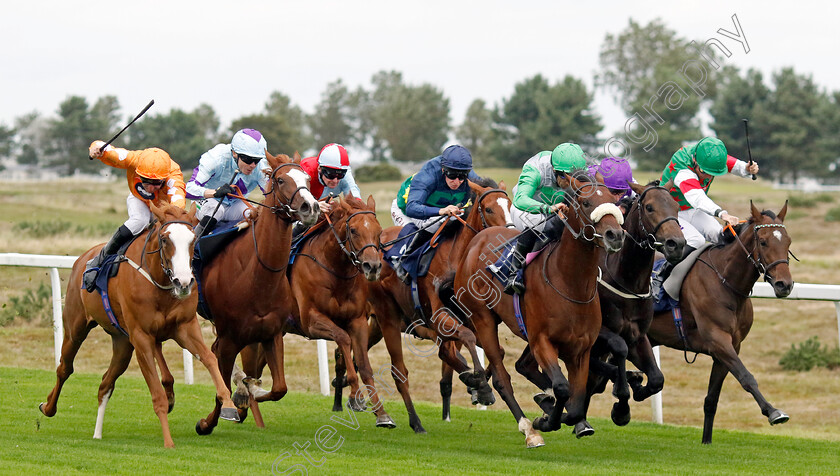 Ashariba-0002 
 ASHARIBA (2nd left, Jamie Spencer) beats SHARONA (left) and PROMETEO (centre) in The Eastern Power Systems Restricted Maiden Stakes
Yarmouth 19 Sep 2023 - Pic Steven Cargill / Racingfotos.com