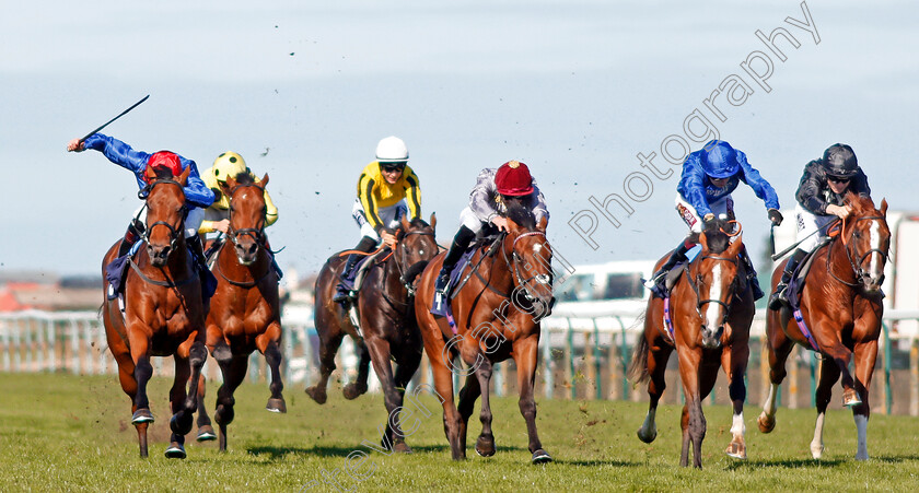 Ursa-Minor-0003 
 URSA MINOR (left, Robert Havlin) beats HLAITAN (centre) LIVE YOUR DREAM (2nd right) and CARLOS FELIX (right) in The British Stallion Studs EBF Novice Stakes
Yarmouth 19 Sep 2019 - Pic Steven Cargill / Racingfotos.com