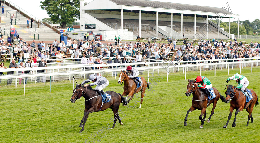 Space-Traveller-0001 
 SPACE TRAVELLER (Daniel Tudhope) beats DUKE OF HAZZARD (right) and AZANO (2nd right) in The Sky Bet Ganton Stakes
York 11 Jun 2021 - Pic Steven Cargill / Racingfotos.com