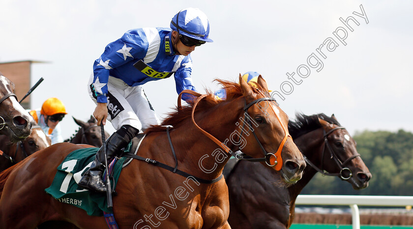 Ginger-Nut-0006 
 GINGER NUT (Harry Bentley) wins The Weatherbys Super Sprint Stakes
Newbury 21 Jul 2018 - Pic Steven Cargill / Racingfotos.com