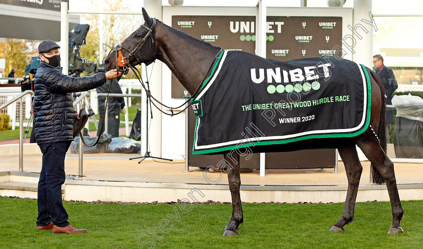 The-Shunter-0012 
 THE SHUNTER after The Unibet Greatwood Hurdle
Cheltenham 15 Nov 2020 - Pic Steven Cargill / Racingfotos.com