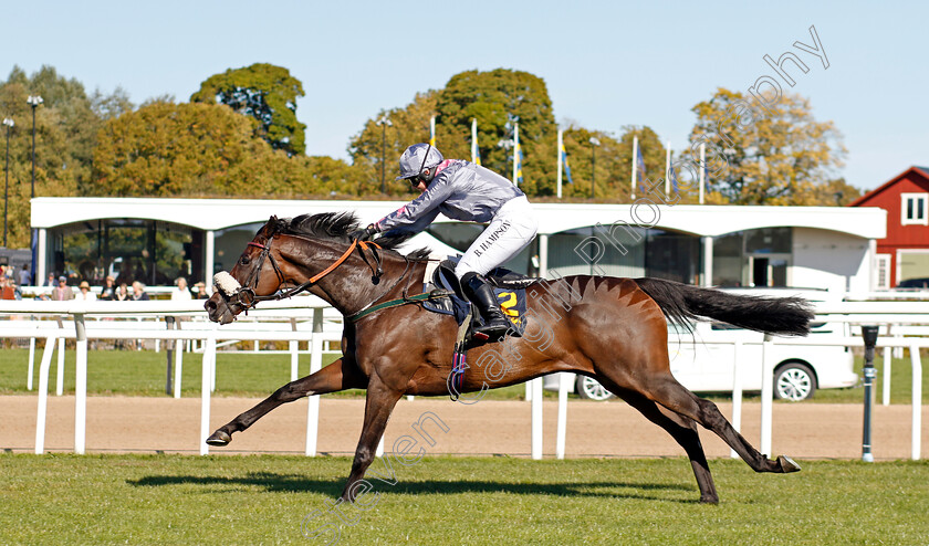 Throne-Hall-0007 
 THRONE HALL (Brodie Hampson) wins The H.M. Drottningens Pris
Bro Park, Sweden , 15 Sep 2024 - Pic Steven Cargill / Racingfotos.com