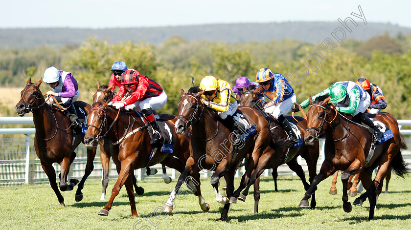 Pretty-Baby-0003 
 PRETTY BABY (centre, Dane O'Neill) beats DANCING STAR (left) INDIAN BLESSING (2nd left) and ONE MASTER (right) in The L'Ormarins Queens Plate Oak Tree Stakes
Goodwood 3 Aug 2018 - Pic Steven Cargill / Racingfotos.com