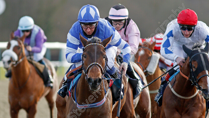 Lucky-Ava-0008 
 LUCKY AVA (Martin Dwyer) wins The Get Your Ladbrokes Daily Odds Boost Handicap
Lingfield 29 Jan 2021 - Pic Steven Cargill / Racingfotos.com