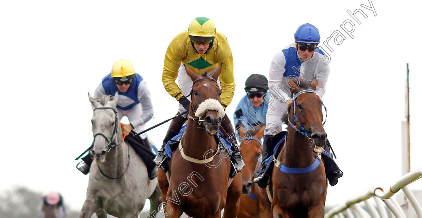 Molliana-0006 
 MOLLIANA (yellow, Brendan Powell) wins The Oakbridge Clarendon Handicap
Les Landes, Jersey 26 Aug 2019 - Pic Steven Cargill / Racingfotos.com