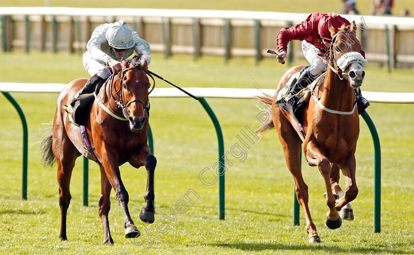 Mildenberger-0002 
 MILDENBERGER (left, James Doyle) beats FORTUNE'S PEARL (right) in The bet365 Feilden Stakes Newmarket 17 Apr 2018 - Pic Steven Cargill / Racingfotos.com