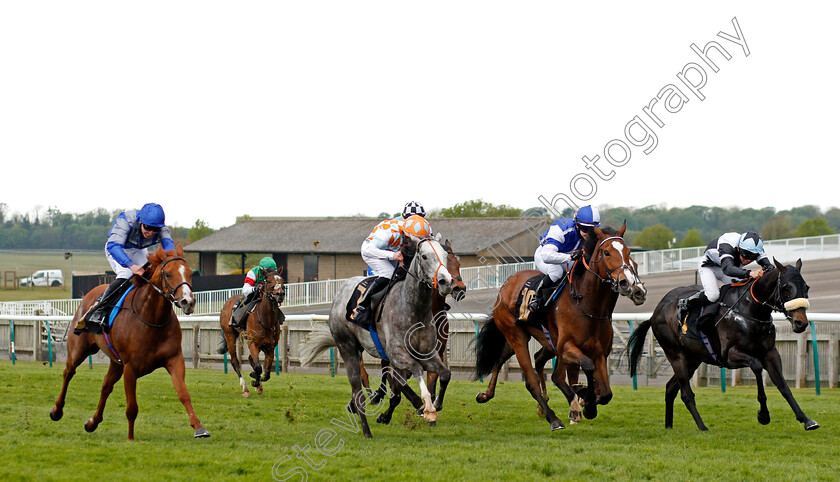 Company-Minx-0002 
 COMPANY MINX (centre, Liam Browne) beats LORDSBRIDGE BOY (2nd right) BEZZAS LAD (right) and MAYSONG (left) in The Betfair Apprentice Handicap
Newmarket 14 May 2021 - Pic Steven Cargill / Racingfotos.com