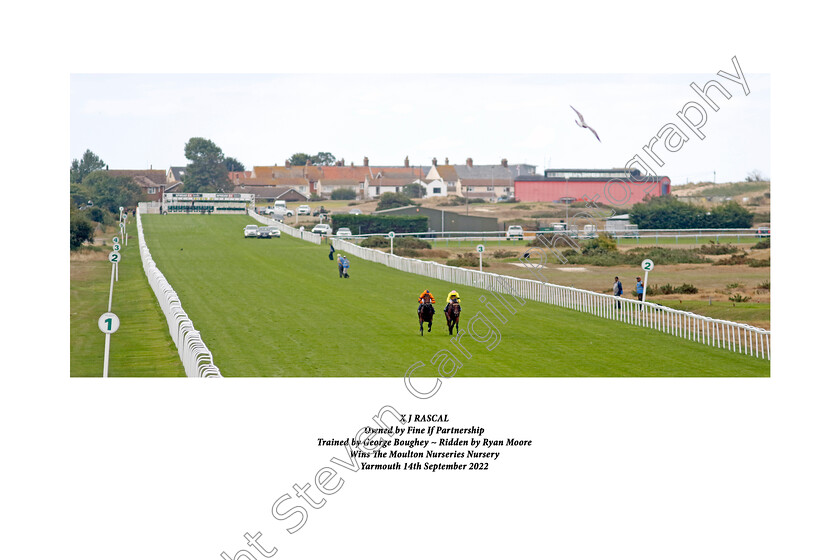 X-J-Rascal-0005xx 
 X J RASCAL (right, Ryan Moore) beats STAR PLAYER (left) in the Moulton Nurseries Nursery
Yarmouth 14 Sep 2022 - Pic Steven Cargill / Racingfotos.com