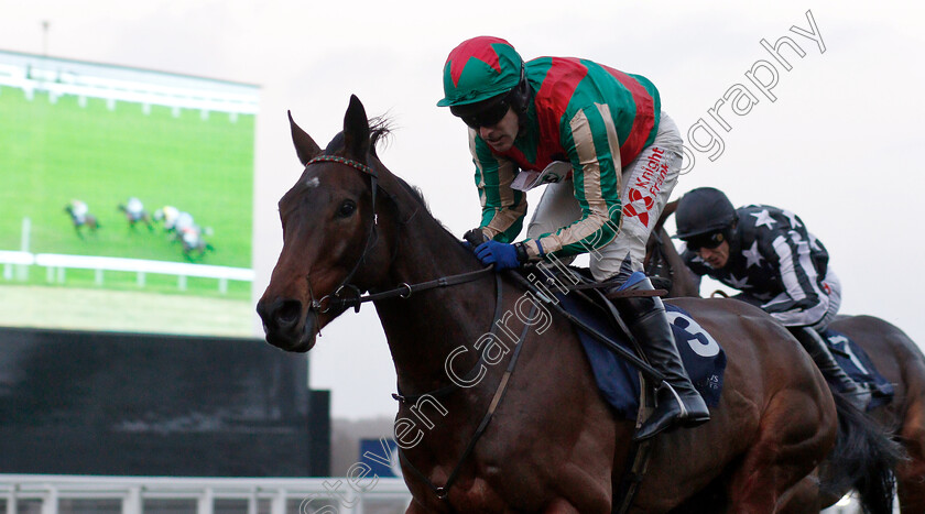 Eden-Du-Houx-0003 
 EDEN DU HOUX (Tom Scudamore) wins The St Andrews Holdings Championship Standard Open National Hunt Flat Race
Ascot 21 Dec 2018 - Pic Steven Cargill / Racingfotos.com