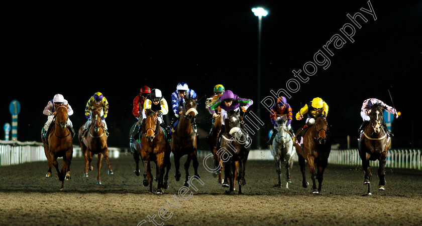 Little-Palaver-and-Mont-Kiara-0001 
 LITTLE PALAVER (2nd left, Amelia Glass) dead-heats with MONT KIARA (2nd right) ahead of TREACHEROUS (right) and SOAR ABOVE (centre) in The 32Red Casino Handicap
Kempton 16 Jan 2019 - Pic Steven Cargill / Racingfotos.com