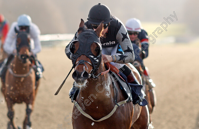 Bo-Selecta-0005 
 BO SELECTA (Stevie Donohoe) wins The Play Jackpot Games At sunbets.co.uk/vegas Maiden Handicap Lingfield 10 Jan 2018 - Pic Steven Cargill / Racingfotos.com