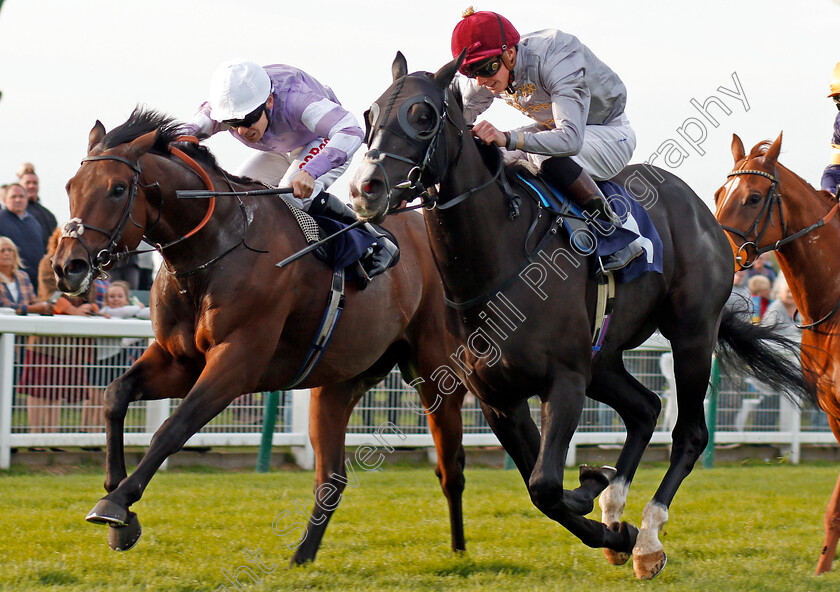 Mazyoun-0004 
 MAZYOUN (right, James Doyle) beats HUGIN (left) in The iNTU Chapelfield Shopping Centre Norwich Handicap Yarmouth 21 Sep 2017 - Pic Steven Cargill / Racingfotos.com