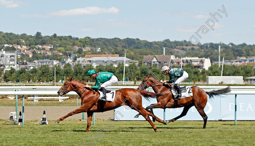 Rajapour-0003 
 RAJAPOUR (Christophe Soumillon) wins The Prix de Crevecoeur
Deauville 6 Aug 2022 - Pic Steven Cargill / Racingfotos.com